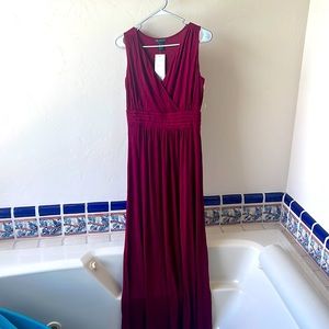 Burgundy Design History stretchy maxi dress